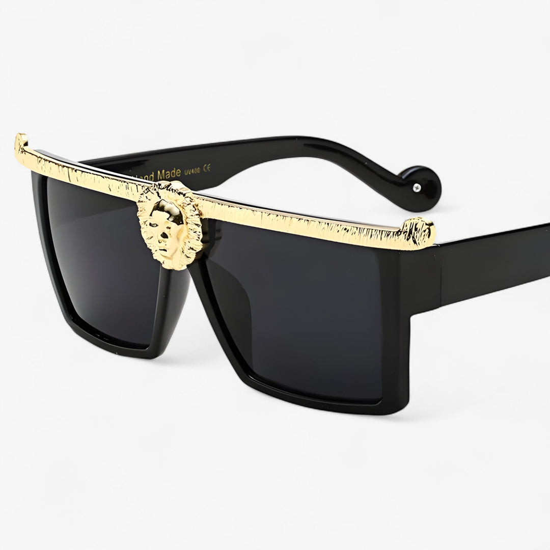 Retro sunglasses with lion style – Ferrox-Black-The Livary