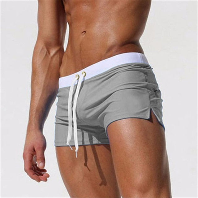 Trendy Men's Swim Shorts – Jace-Light grey-XS-The Livary