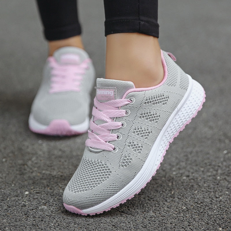 Luxury Casual Shoes for Women - Serena-Grey-Pink-2.5-The Livary