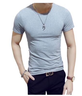 Breathable Round Neck Sports Shirt for Men – Lightweight & Quick-Drying – Kian-Grey-M-The Livary