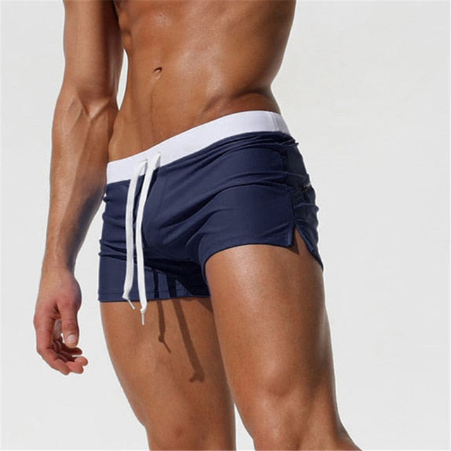 Trendy Men's Swim Shorts – Jace-Dark blue-XS-The Livary