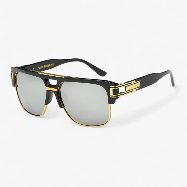 Classic Unisex Mirror Sunglasses – Lynor-Black Silver-The Livary