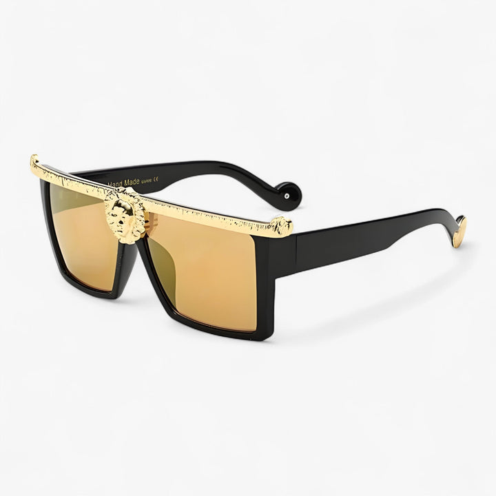 Retro sunglasses with lion style – Ferrox-Gold-The Livary