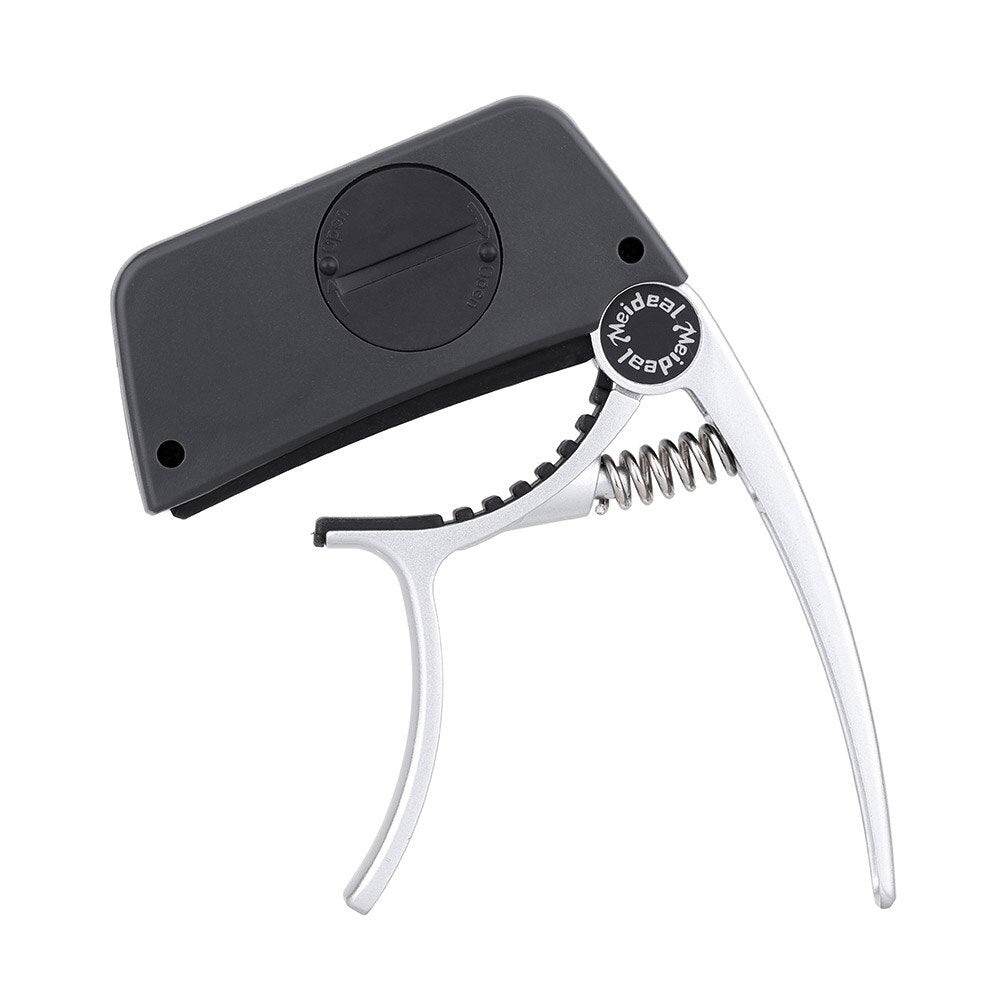 2-in-1 Guitar Capo & Tuner – TuneGrip-Black-The Livary