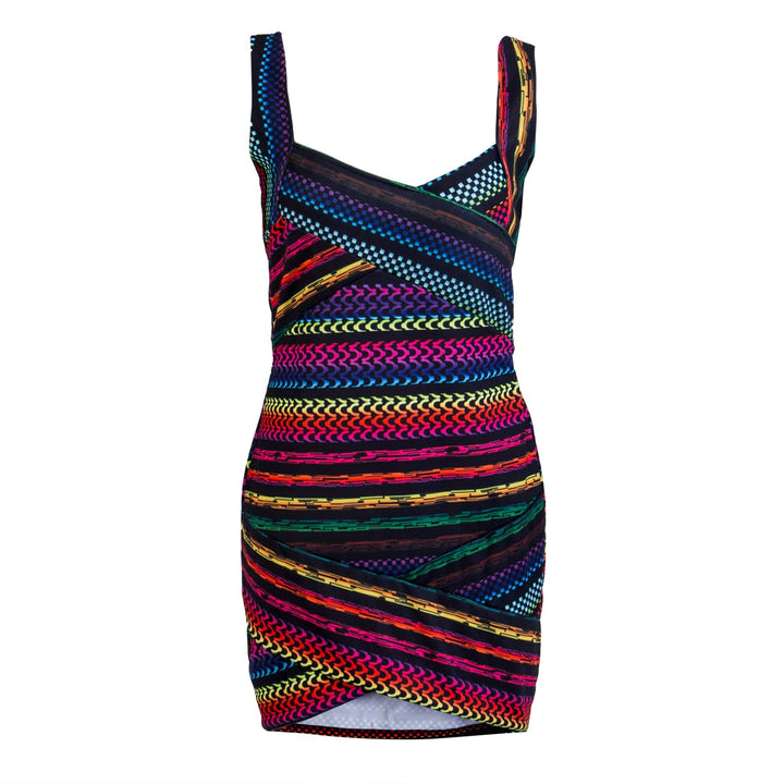 Trendy Striped Bodycon Mini Dress for Women – Liana-S-The Livary