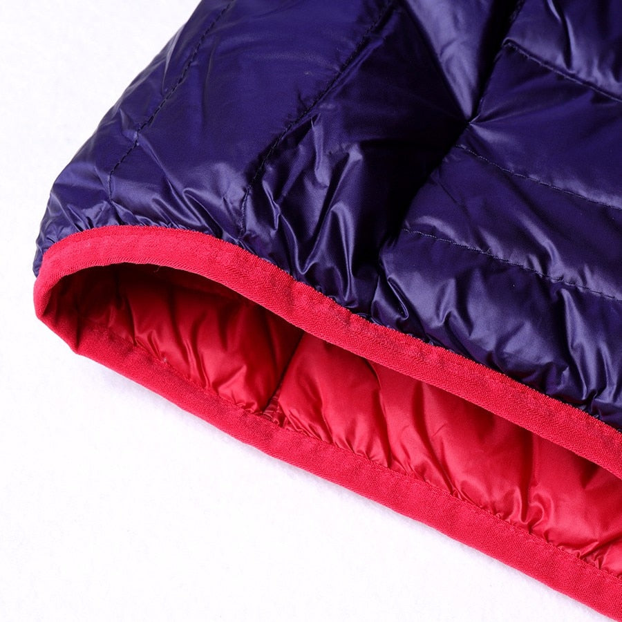 Stylish Reversible Women's Down Jacket - Aurora-Blue-S-The Livary