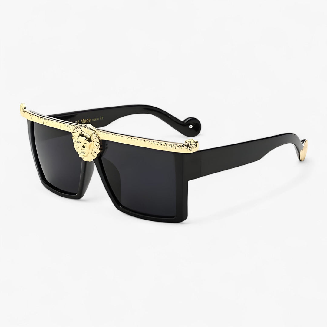 Retro sunglasses with lion style – Ferrox-Gold-The Livary