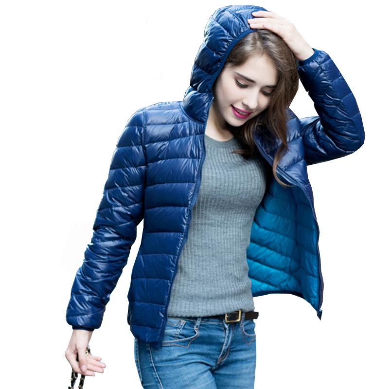 Stylish Reversible Women's Down Jacket - Aurora-Blue-S-The Livary