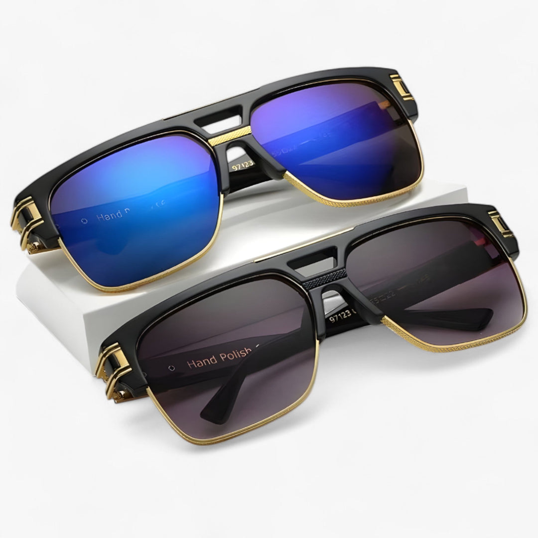Classic Unisex Mirror Sunglasses – Lynor-Shiny Black-The Livary