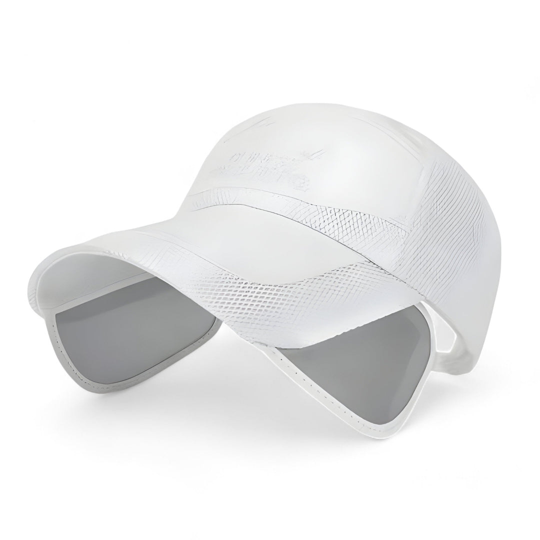Trendy visor cap with UV protection for active days – SunSport Kim-White-The Livary