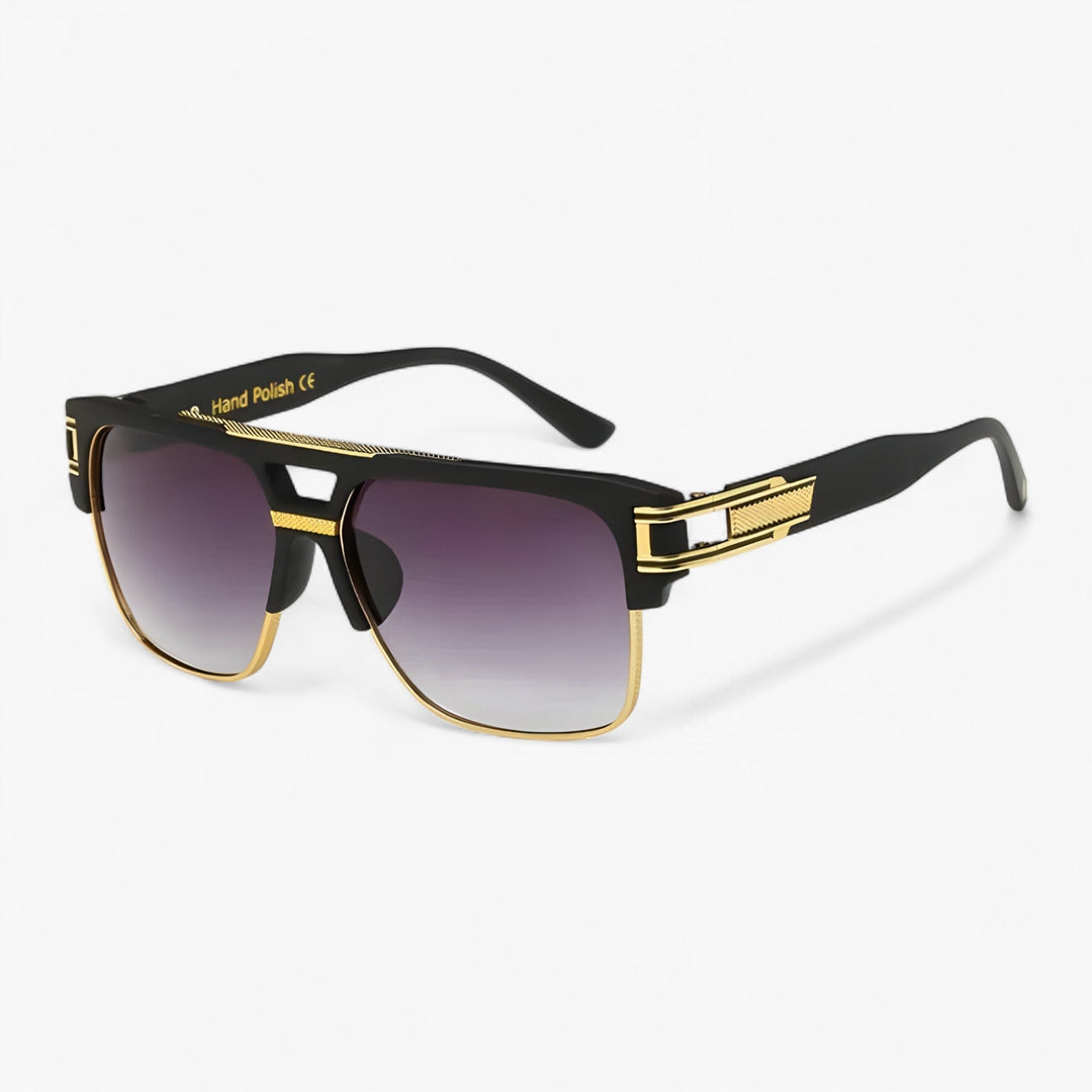 Classic Unisex Mirror Sunglasses – Lynor-Shiny Black-The Livary