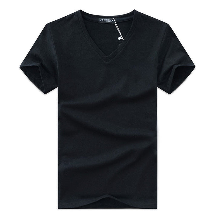 Slim Fit V-Neck T-Shirt for Men 1+1 FREE – Comfortable & Suitable for Everyday Use – Jonas-Black-S-The Livary