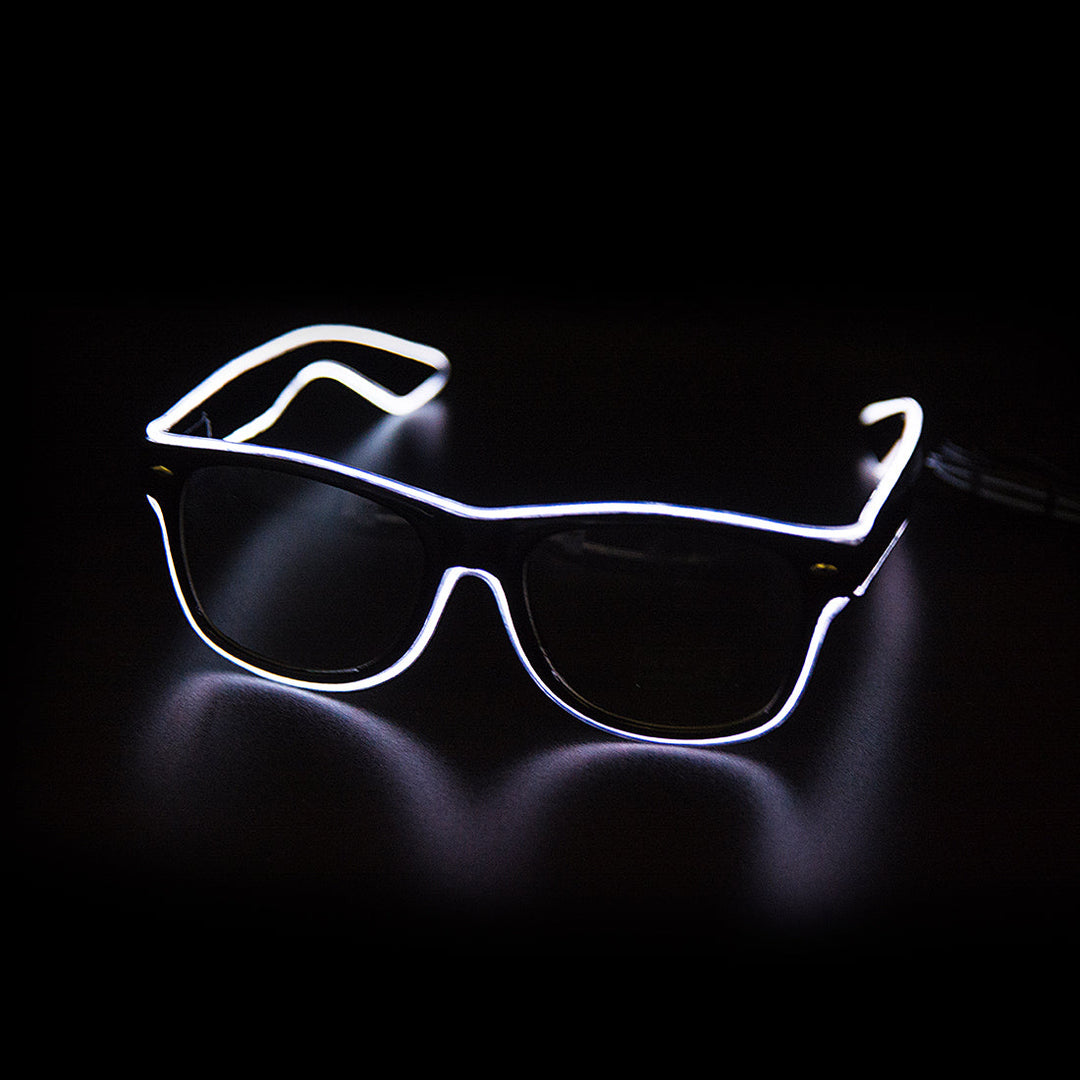 Glowing Neon Glasses - LumaGlow-White-The Livary