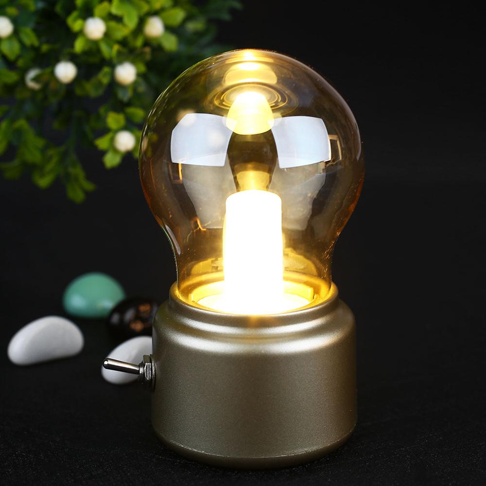 Portable Retro Table Lamp - LumiRetro-Gold-The Livary