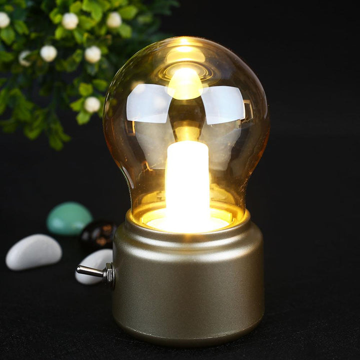Portable Retro Table Lamp - LumiRetro-Gold-The Livary