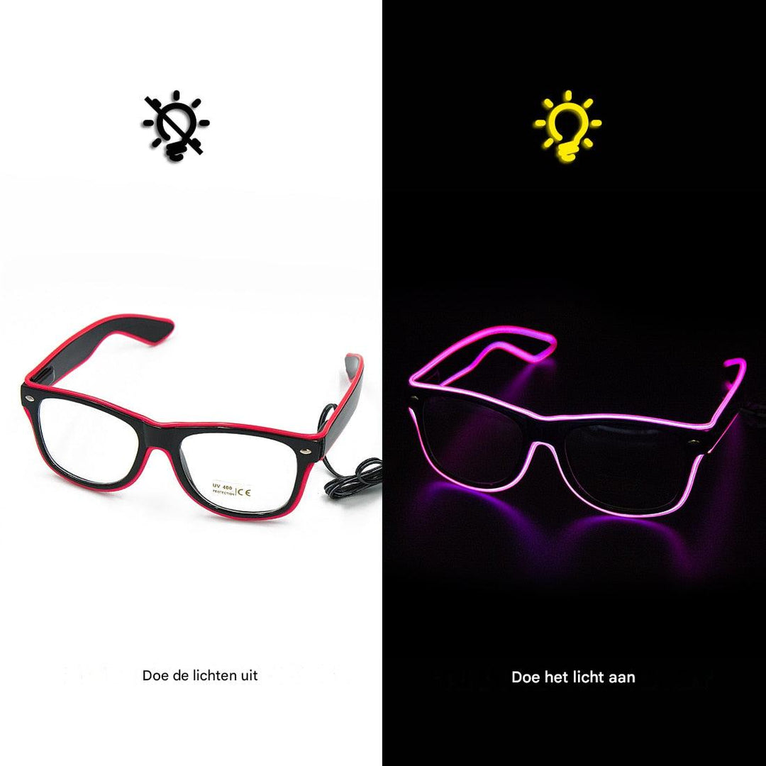 Glowing Neon Glasses - LumaGlow-Purple-The Livary