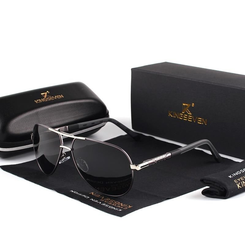 Vintage men's sunglasses – Luca-Gold Black-The Livary