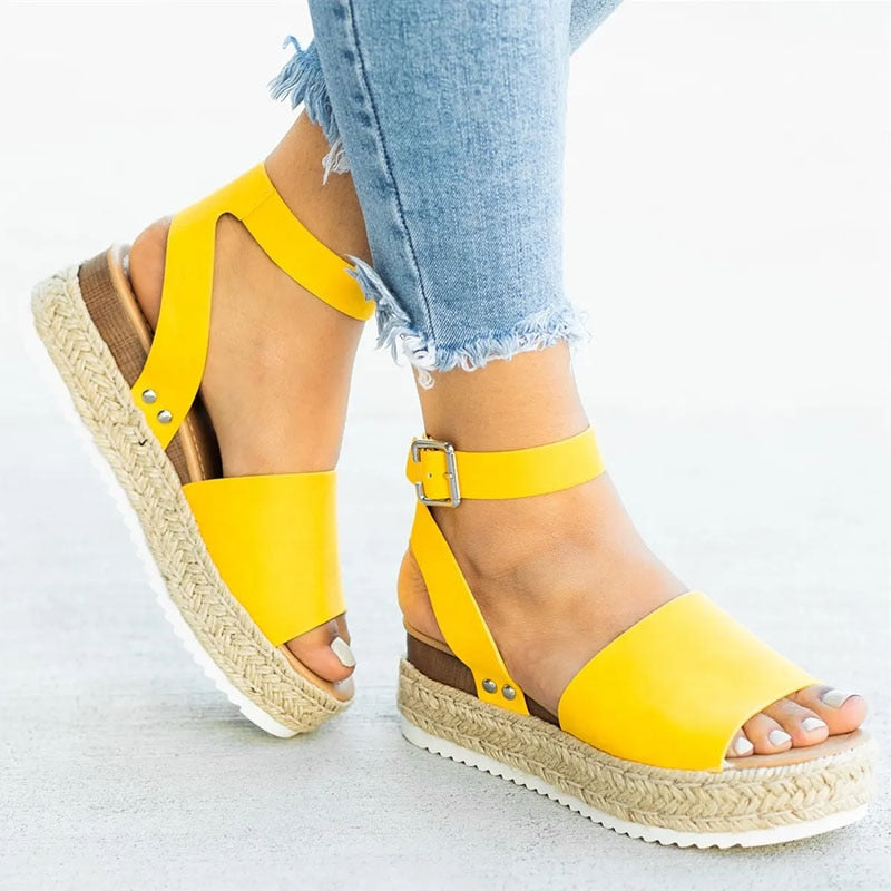 Trendy women's high heel sandals with zipper – Leona-Yellow-3-The Livary
