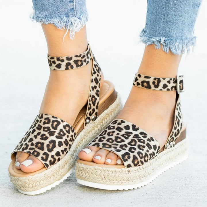 Trendy women's high heel sandals with zipper – Leona-Leopard-3-The Livary