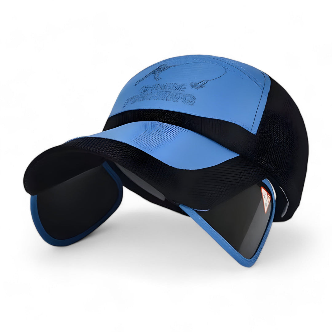Trendy visor cap with UV protection for active days – SunSport Kim-Sapphire blue-The Livary