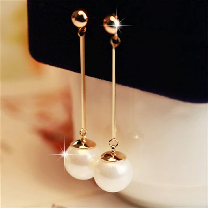 Pearl hoop earrings in Luxury Design - Selena-The Livary