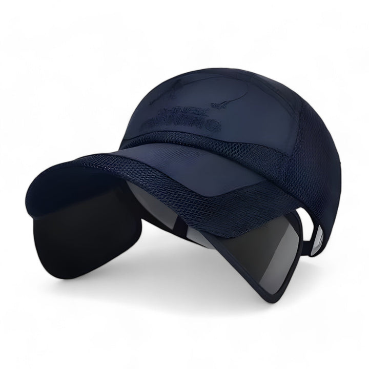 Trendy visor cap with UV protection for active days – SunSport Kim-Navy-The Livary