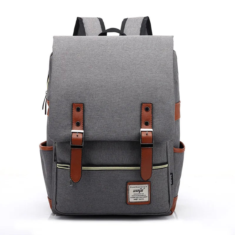 Waterproof Unisex Oxford Backpack – Valtro-Light grey-The Livary