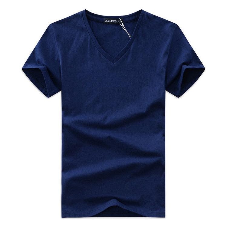 Slim Fit V-Neck T-Shirt for Men 1+1 FREE – Comfortable & Suitable for Everyday Use – Jonas-Navy blue-S-The Livary