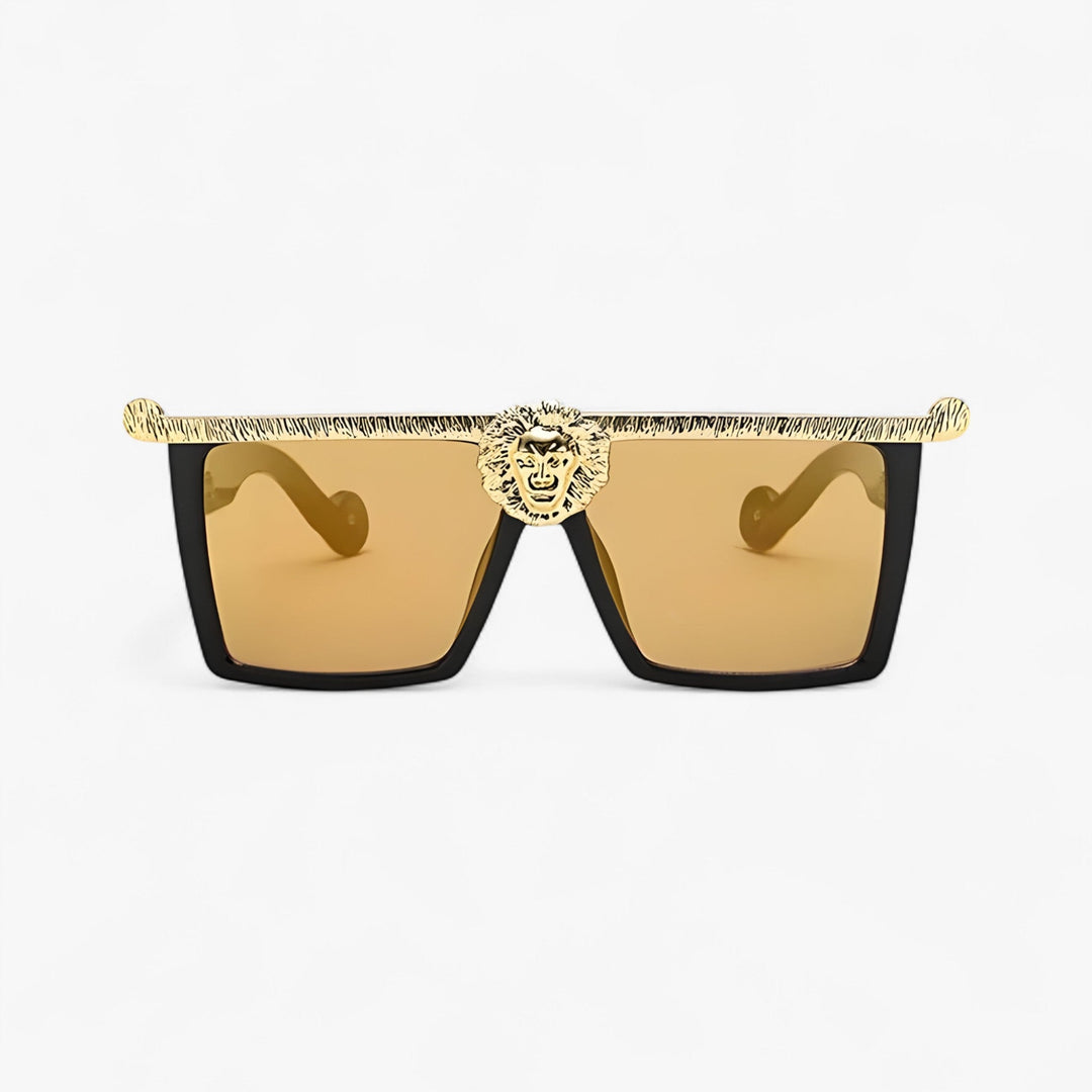 Retro sunglasses with lion style – Ferrox-Gold-The Livary