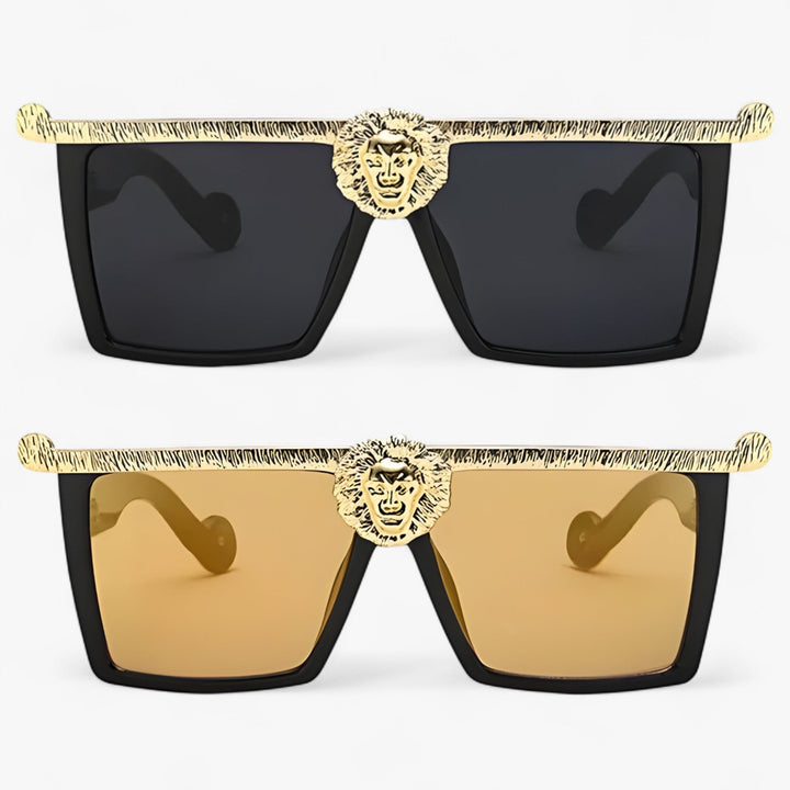 Retro sunglasses with lion style – Ferrox-Gold-The Livary