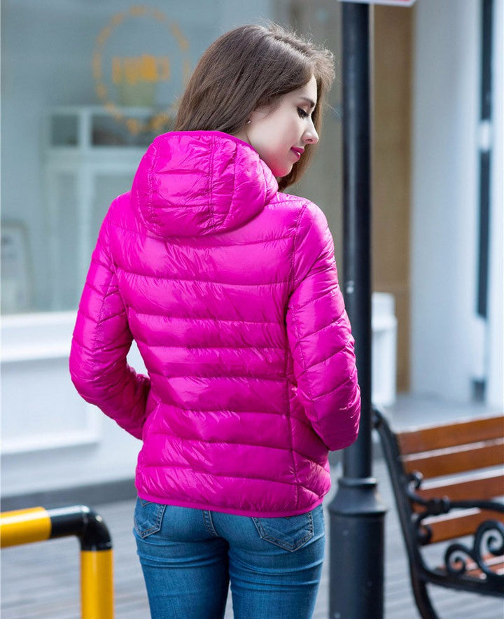 Stylish Reversible Women's Down Jacket - Aurora-Blue-S-The Livary