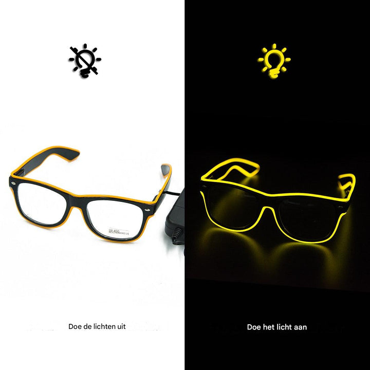 Glowing Neon Glasses - LumaGlow-Yellow-The Livary