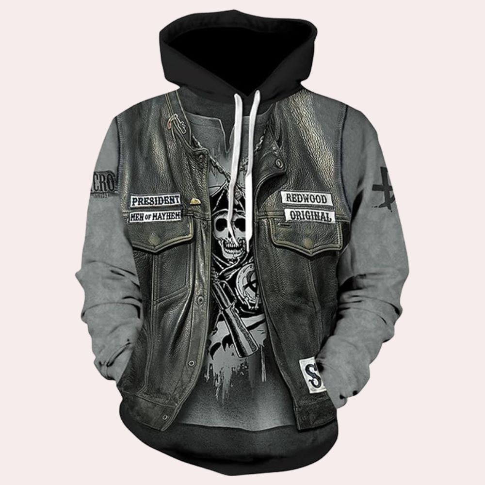 Casual Hoodie with Unique Print for Men - Mason-S-The Livary