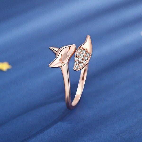 Rosé Silver Fox Ring - Finn (1+1 FREE)-5-The Livary