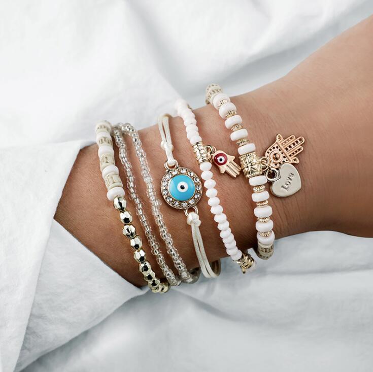 Evil Eye Bracelet Set - Zahara-The Livary