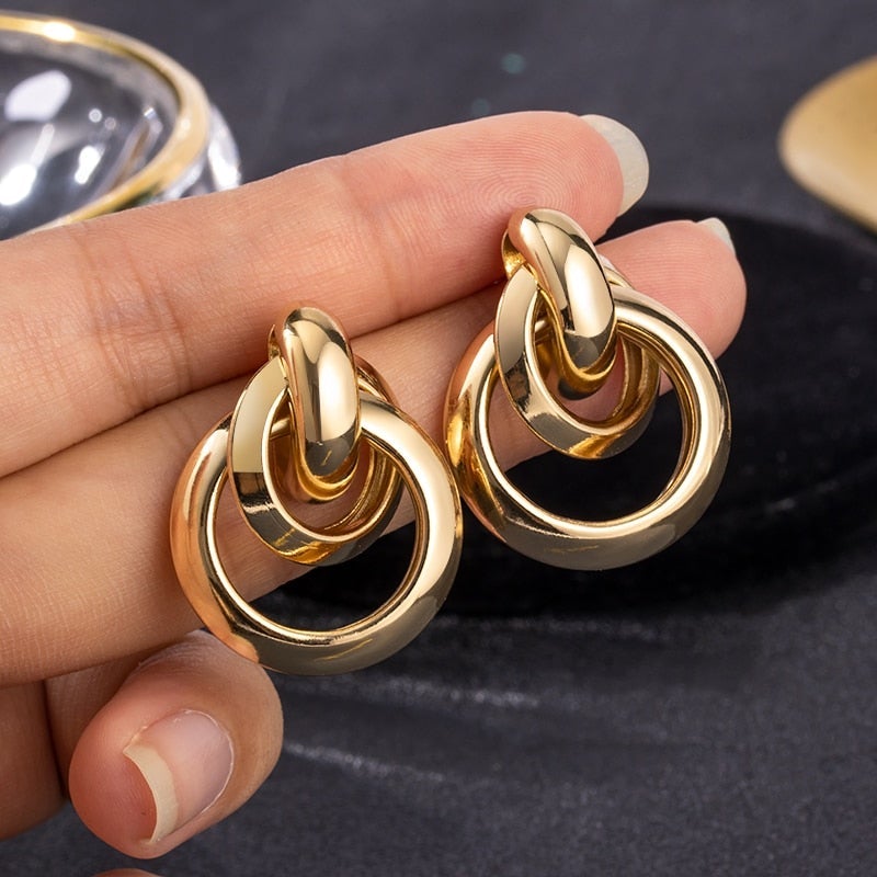 Luxury Gold Earrings - Celestyn-The Livary