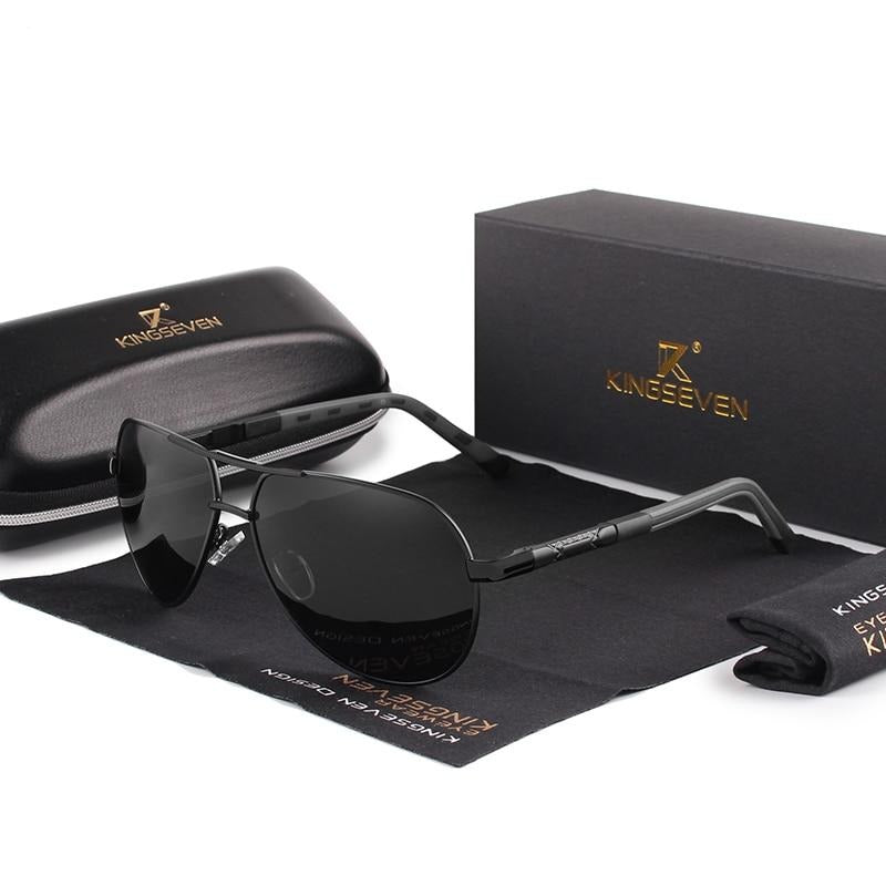 Vintage men's sunglasses – Luca-Gold Black-The Livary