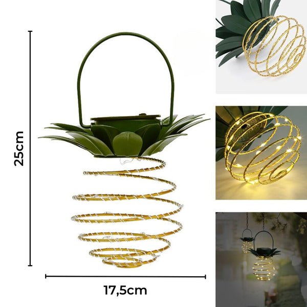 Pineapple-Shaped Solar Lamp - SolarPine-The Livary