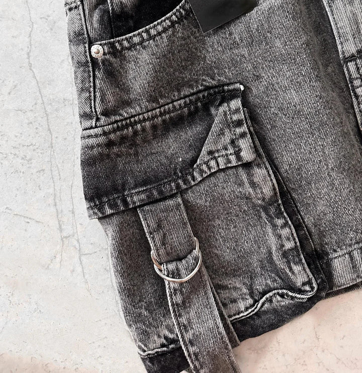 Stylish Ladies' Denim Skirt - Celeste-Black-S-The Livary