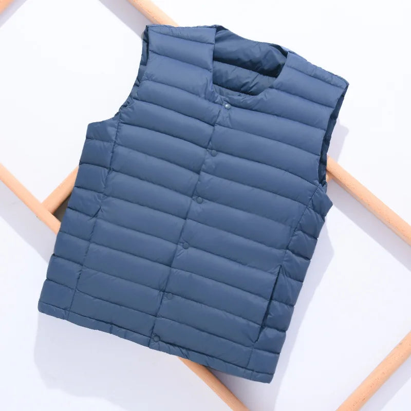 Ultralight down vest for men – Laurent-Blue-S-The Livary