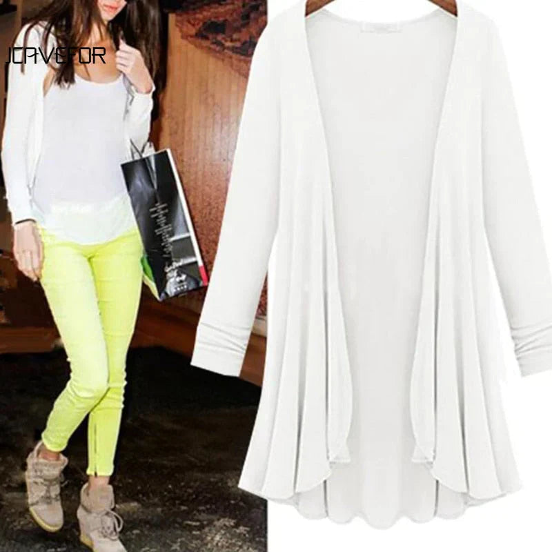 Ladies' knitted cardigan with ruffles – Chiara-Khaki-S-The Livary