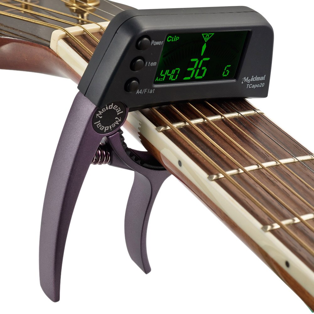 2-in-1 Guitar Capo & Tuner – TuneGrip-Matte black-The Livary