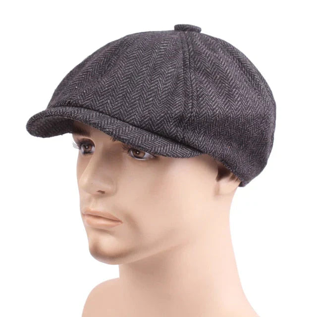 Classic flat cap in vintage style – Arthur-Dark grey-The Livary