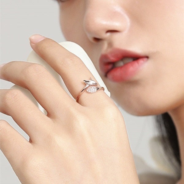 Rosé Silver Fox Ring - Finn (1+1 FREE)-5-The Livary