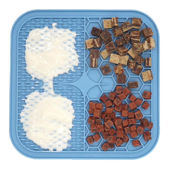 Anti-Stress Dog Lick Mat - LickEase-Blue-S (15x15 cm)-The Livary
