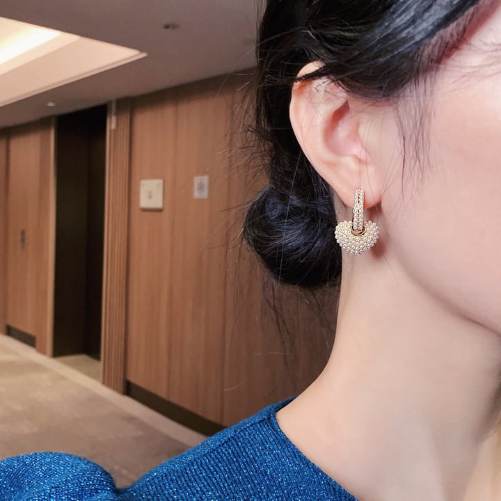 Stylish Gold Pearl Earrings for Women - Anne-The Livary