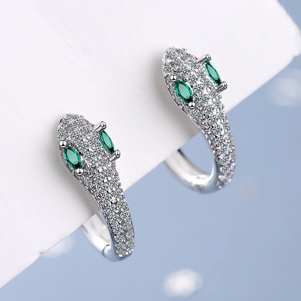 Snake Earrings made of 925 Sterling Silver - Leila-The Livary