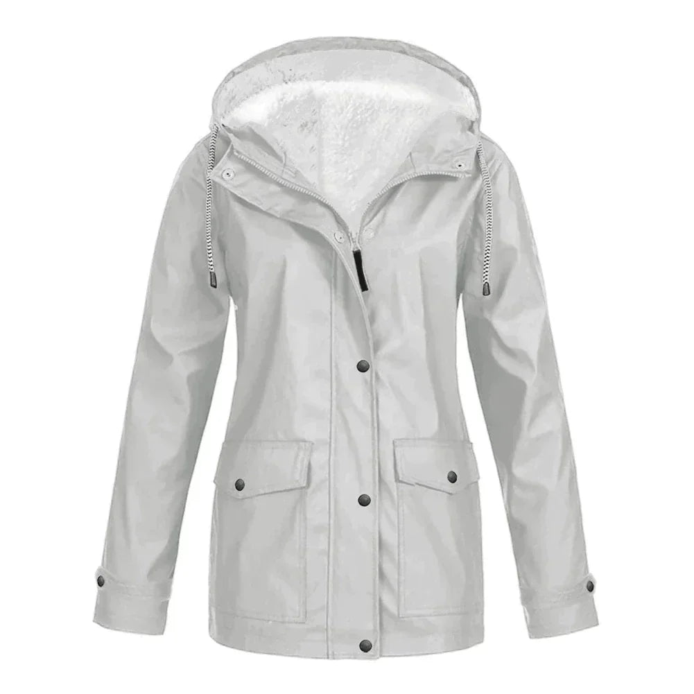 Waterproof Ladies Rain Jacket - Skye-Silver-S-The Livary