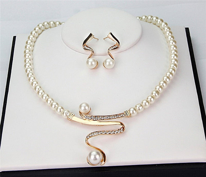 Natural Pearl Jewelry Set - Serena-The Livary