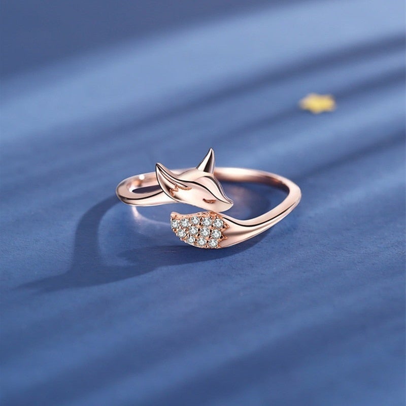 Rosé Silver Fox Ring - Finn (1+1 FREE)-5-The Livary
